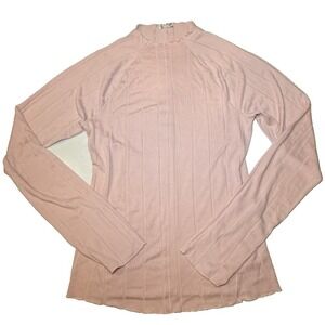 Free People Pink Long Sleeve Top